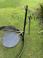 FIRE RING with SWINGING PLATE, GRILL & ACCESSORIES