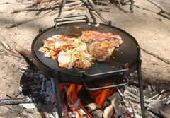 FOLDING GRILL with DROP IN HOT PLATE & HOOK Free Delivery $165