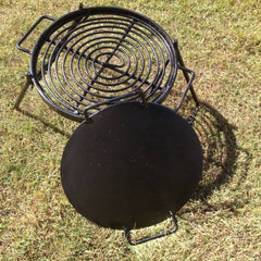 FOLDING GRILL with DROP IN HOT PLATE and HOOK