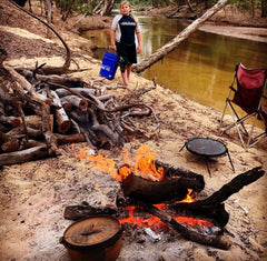 Folding BBQ. Grill with Drop in Plate & Hook.