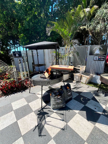 1.2 Fire Pit with Roof Frame and Cover