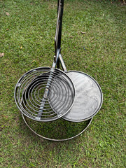 Campfire Cooking System – 600mm Fire Pit Ring, Hot Plate, Spiral Grill & Camp Oven Hook
