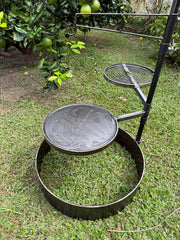 Campfire Cooking System – 600mm Fire Pit Ring, Hot Plate, Spiral Grill & Camp Oven Hook