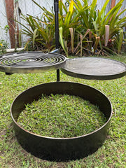 Campfire Cooking System – 600mm Fire Pit Ring, Hot Plate, Spiral Grill & Camp Oven Hook