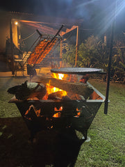 Big Backyard Pit with grill and aus-asado press
