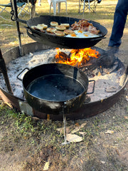 Aussie Disco ready beside a campfire