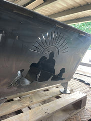 Big Backyard Fire Pit with Laser Design