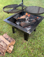 Backyard Fire Pit with Hot Plate & Grill