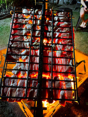 Aus-Press Pork Ribs over Fire Pit