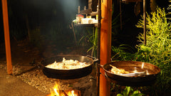 Camping Fire Pit & ACK Cooking Set Up