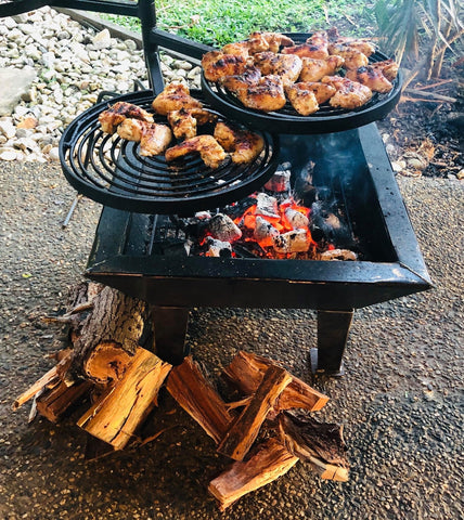 Backyard Pit with Hot Plate & Grill and Accessories