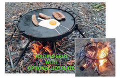 FOLDING GRILL with DROP IN HOT PLATE
