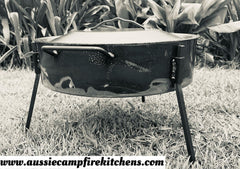 www.aussiecampfirekitchens.com Argentinian Aussie Disco.Hand Fabricated by Aussie Campfire Kitchens. 100% Australian Made & Owned Family Business.