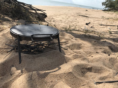 Folding BBQ. Grill with Drop in Plate & Hook.