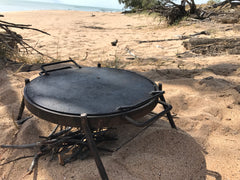 Folding BBQ. Grill with Drop in Plate & Hook.