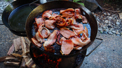 www.aussiecampfirekitchens.com BBQ PAN with bacon 100% Australian Made Cooking Gear www.aussiecampfirekitchens.com