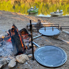 Swinging Hot Plate, Grill, Drop in Hot Plate & Accessory Pack.  Aussie Campfire Kitchens is 100% Australian Made & Owned.