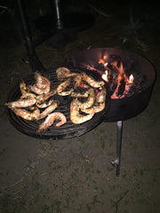 AUSSIE FIRE PIT with SWINGING HOT PLATE & GRILL