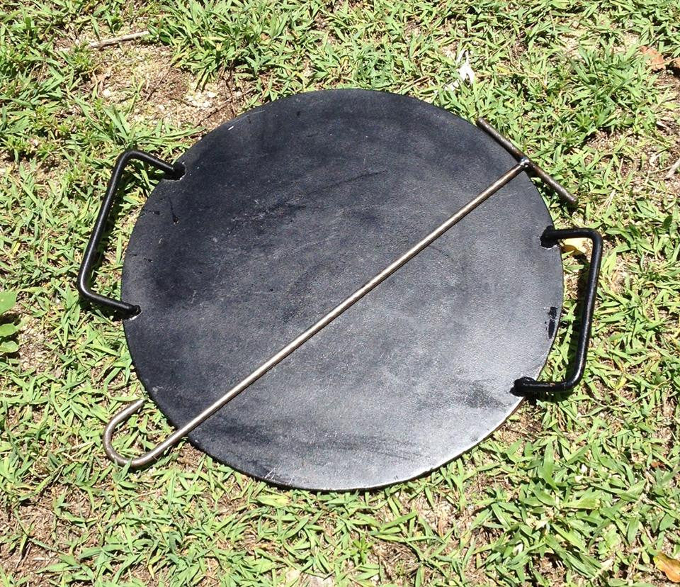 Drop-in hot plate with hook attachment for swinging system