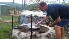 Aussie Campfire Kitchens BBQ PAN KIT. www.aussiecampfirekitchens.com