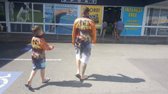 Out & About in the Aussie Campfire Kitchens Shirts for all the family