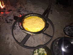 Aussie Campfire Kitchens BBQ  Pan Cradle www.aussiecampfirekitchens.com