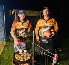 www.aussiecampfirekitchens.com Fishing Shirts seen out & about at Cooktown Races cooking up a storm with the ACK GEAR