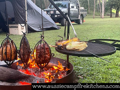 www.aussiecampfirekitchens.com Aussie Cooking Cage Triple pack